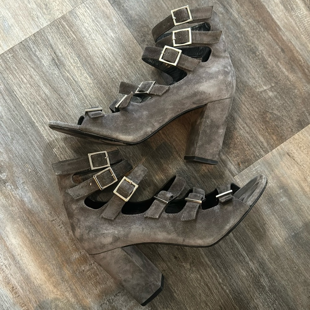 Saint Laurent buckle up heels